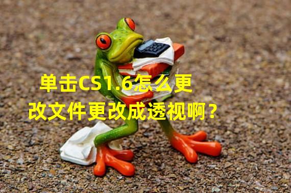 单击CS1.6怎么更改文件更改成透视啊？