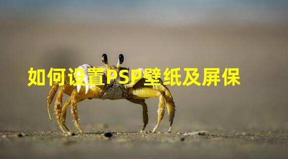 如何设置PSP壁纸及屏保