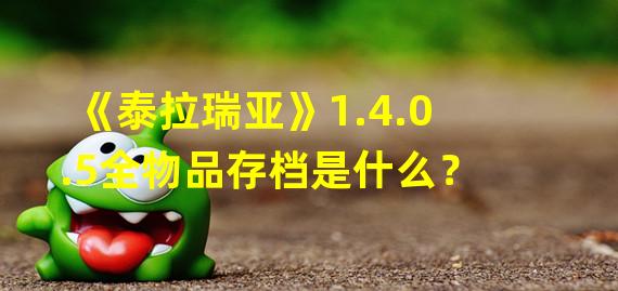 《泰拉瑞亚》1.4.0.5全物品存档是什么？