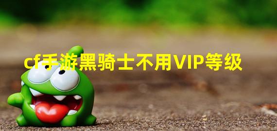 cf手游黑骑士不用VIP等级