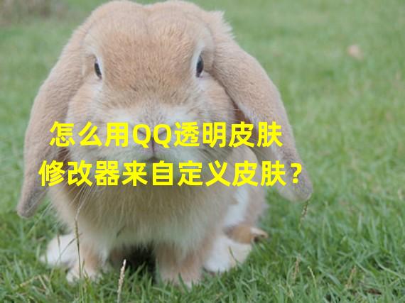 怎么用QQ透明皮肤修改器来自定义皮肤？