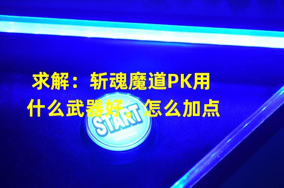 求解：斩魂魔道PK用什么武器好。怎么加点