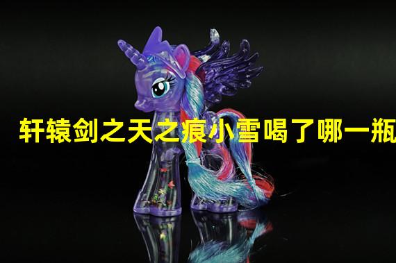 轩辕剑之天之痕小雪喝了哪一瓶