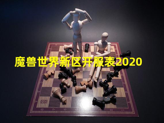 魔兽世界新区开服表2020