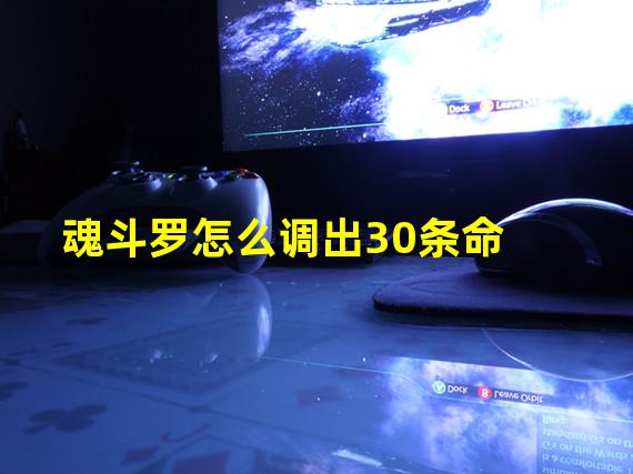 魂斗罗怎么调出30条命