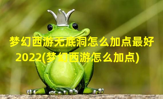 梦幻西游无底洞怎么加点最好2022(梦幻西游怎么加点)