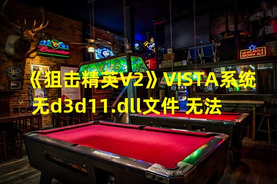 《狙击精英V2》VISTA系统无d3d11.dll文件 无法定位动态链接