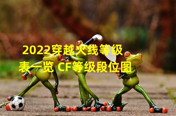 2022穿越火线等级表一览 CF等级段位图