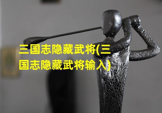 三国志隐藏武将(三国志隐藏武将输入)