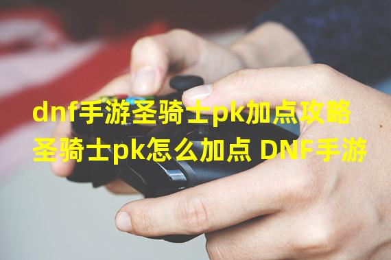 dnf手游圣骑士pk加点攻略 圣骑士pk怎么加点 DNF手游