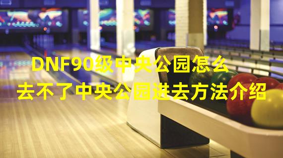 DNF90级中央公园怎么去不了中央公园进去方法介绍