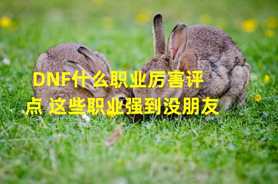 DNF什么职业厉害评点 这些职业强到没朋友