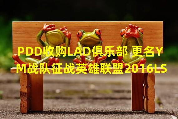 PDD收购LAD俱乐部 更名YM战队征战英雄联盟2016LSPL