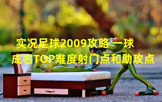 实况足球2009攻略 一球成名TOP难度射门点和助攻点