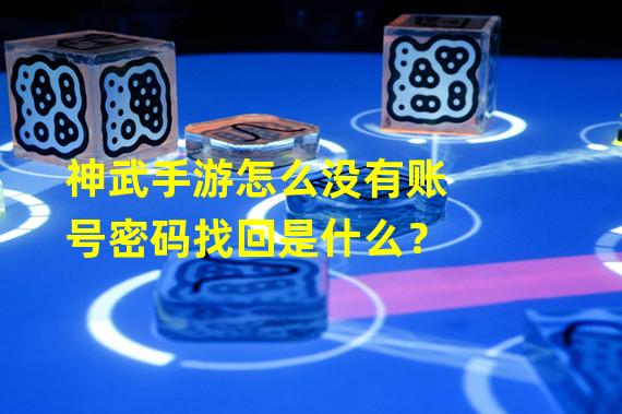 神武手游怎么没有账号密码找回是什么？