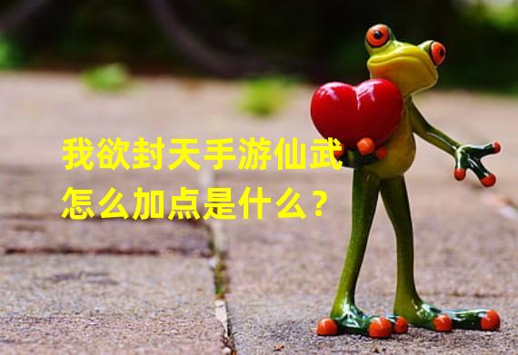 我欲封天手游仙武怎么加点是什么？