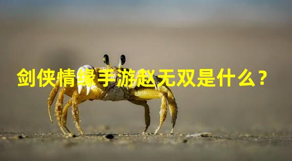 剑侠情缘手游赵无双是什么？