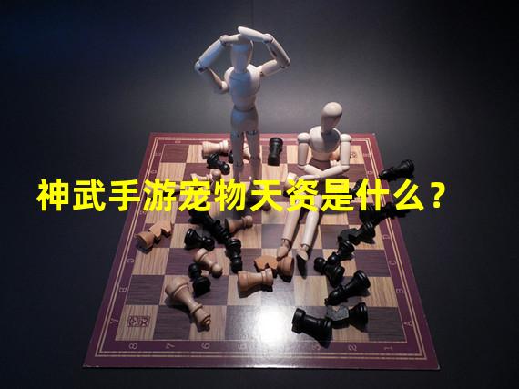 神武手游宠物天资是什么？