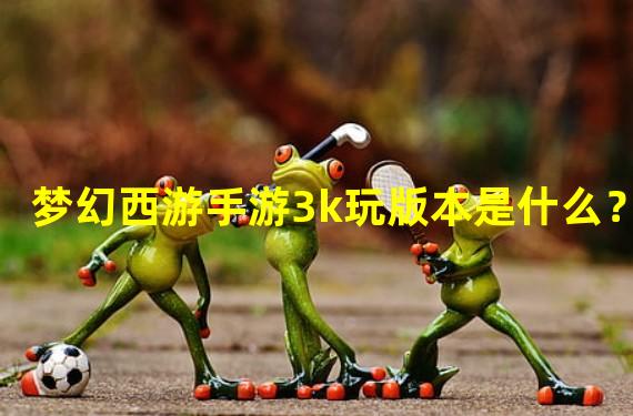 梦幻西游手游3k玩版本是什么？