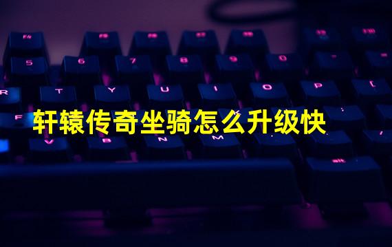 轩辕传奇坐骑怎么升级快