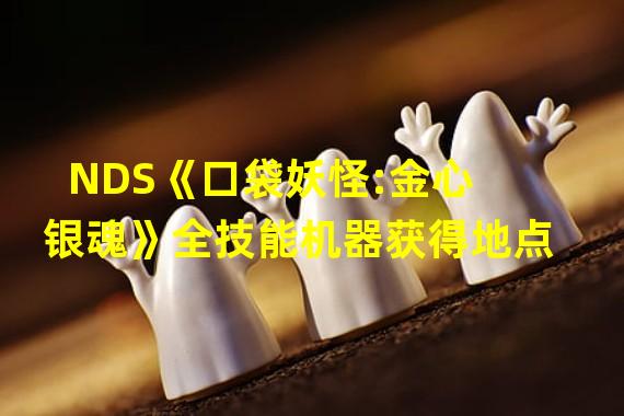 NDS《口袋妖怪:金心 银魂》全技能机器获得地点